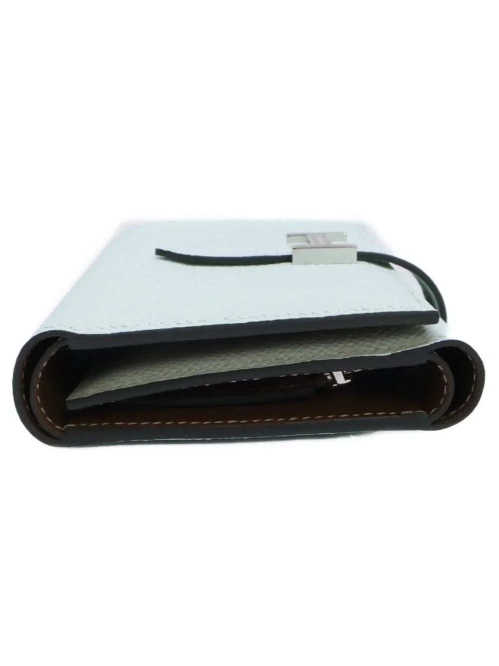 Hermes Epsom Vert Peppermint Bearn Compact 3 Fold Wallet